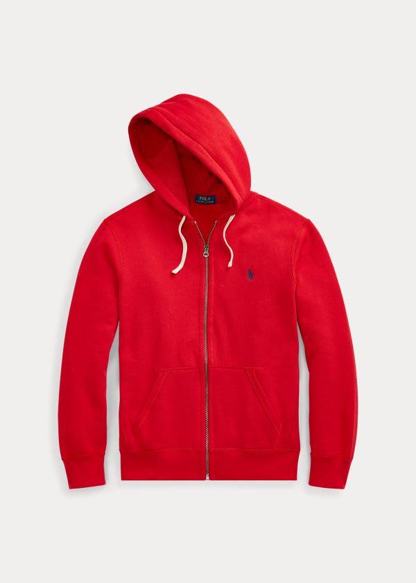 Sudaderas Con Capucha Polo Ralph Lauren Hombre Rojos - Cotton-Blend-Fleece - EPLRH5731